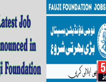 job alert today, Fauji Foundation job