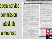 job alert today federal public service commission fpsc job announcement