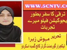 column in urdu, Journey of Development