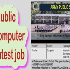 Army Public School  Computer Teacher latest job 