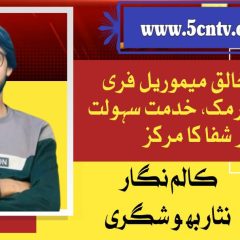 column in urdu, Zubaida Khaliq Memorial Free Hospital