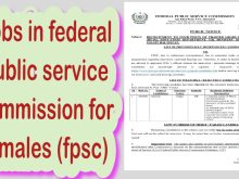 job alert tdoay, jobs at federal public service commission (fpsc)