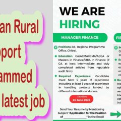 job alert today, Agha khan rural support program job