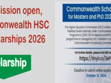  Admission open, Commonwealth HSC Scholarships 2025-26 