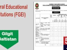 Govt Jobs 2025 , Federal Educational Institutions (FGEI) 