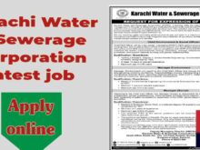Karachi Water & Sewerage Corporation latest job
