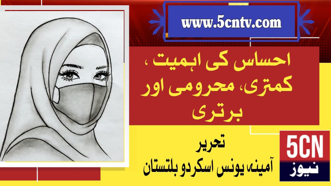 احساس کی اہمیت: کمتری، محرومی اور برتری، آمینہ یونس بلتستان 1 column in urdu , Importance of Feelings