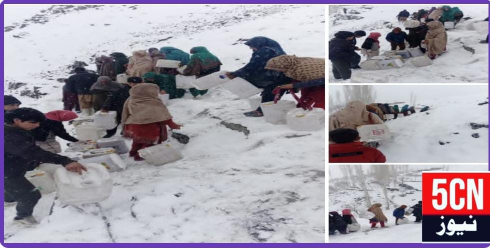 کھرمنگ: سرحدی علاقہ دنسر تھنگ میں شدید برف باری سے نظامِ زندگی مفلوج، پینے کے پانی کا سنگین بحران 1 urdu news update, Heavy Snowfall Paralyzes Life in Border Area