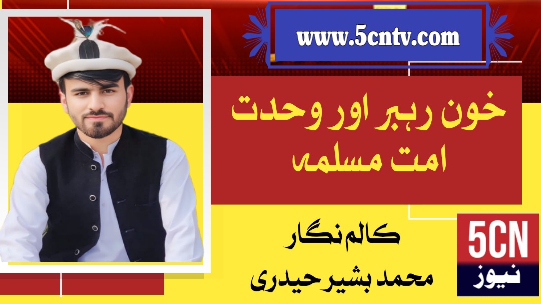 خونِ رہبر اور وحدتِ امت مسلمہ . محمد بشیر حیدری 1 column in urdu Unity Muslim Ummah