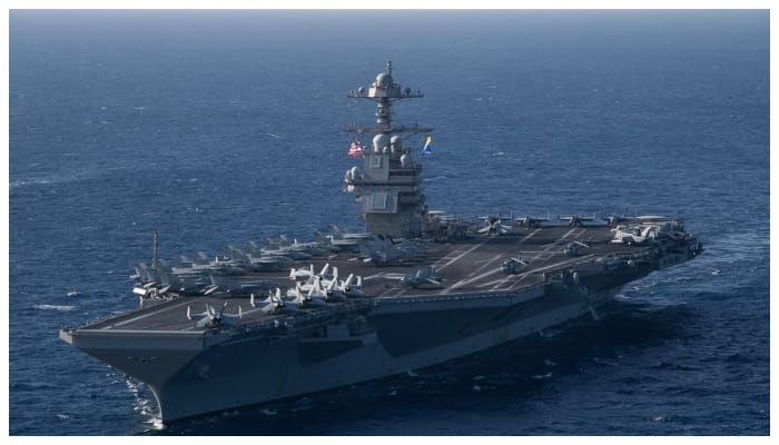 امریکی طیارہ بردار بحری جہاز ایران جنگ چھوڑ کر واپس بندرگاہ کی طرف جانا شروع 2 urdu news update US Aircraft