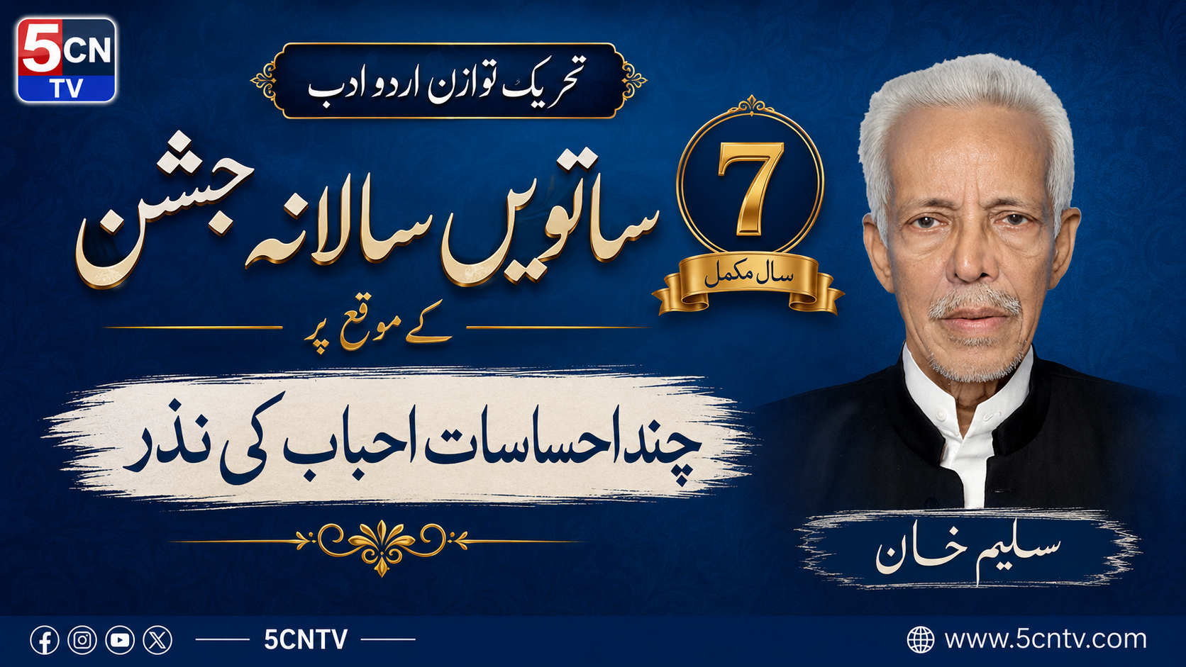 تحریکِ توازن اردو ادب کے ساتویں سالانہ جشن کے موقع پر چند احساسات احباب کی نذر. سلیم خان 2 Celebrating Seven Years of Tehreek-e-Tawazun Urdu