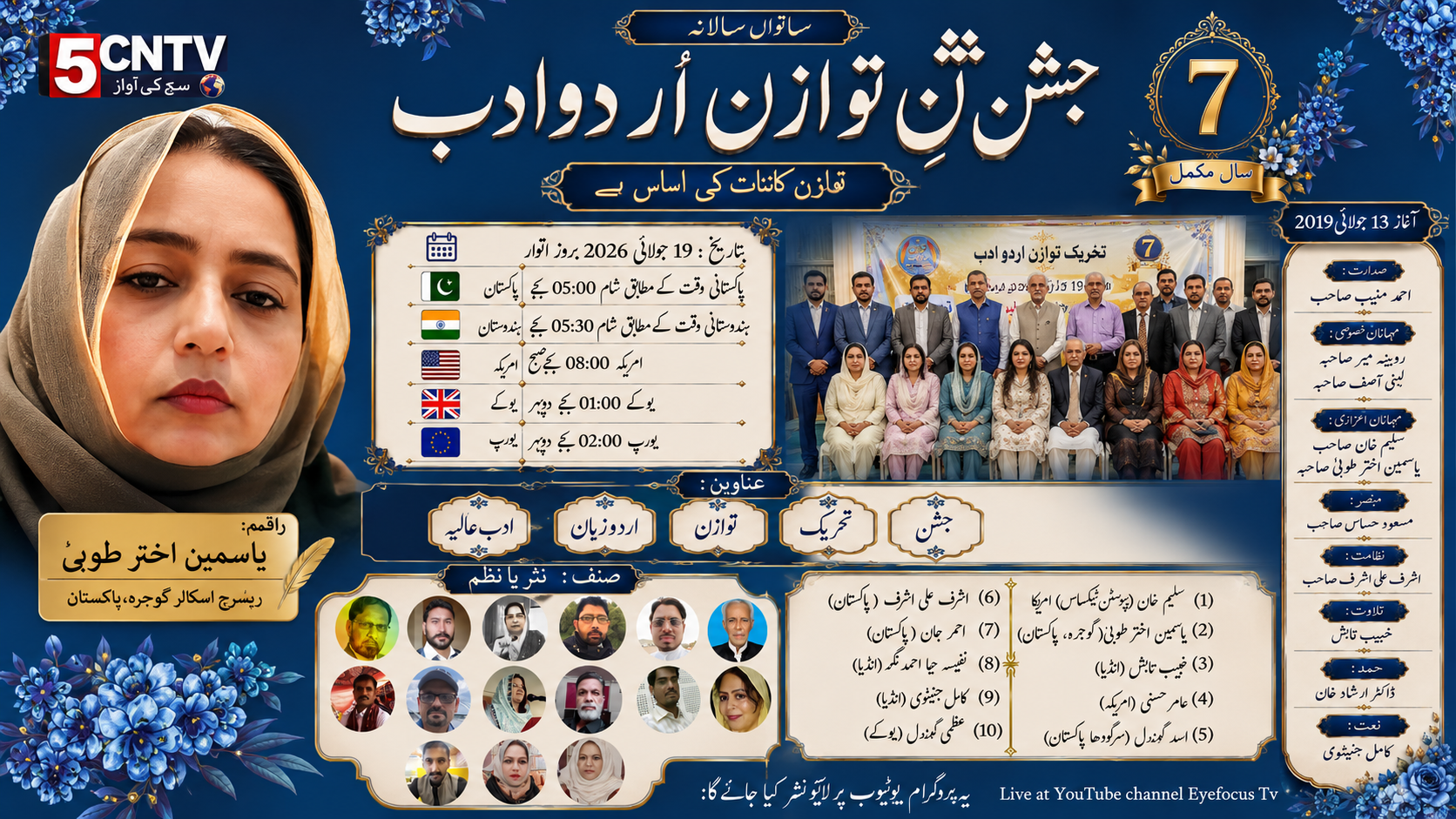 تحریکِ توازن اردو ادب کے ساتویں یومِ تاسیس کی روداد. راقمہ: یاسمین اختر طوبیٰ ریسرچ اسکالرگوجرہ، پاکستان 1 column in urdu Story of Tehreek-e-Tawazun